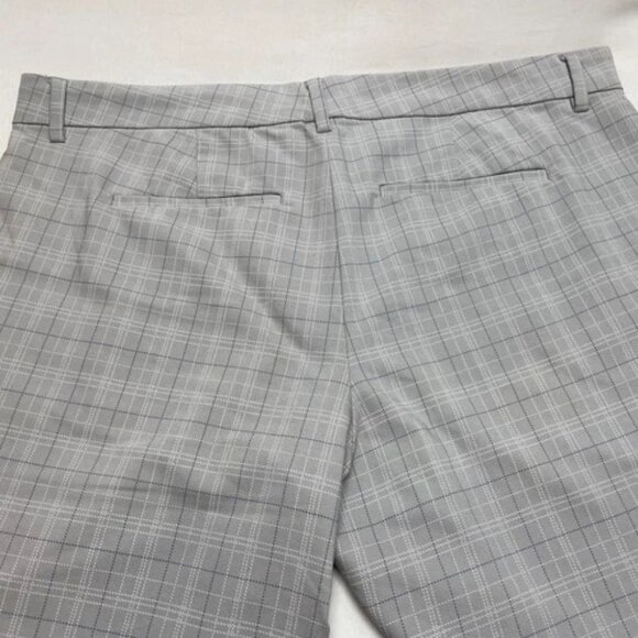 Liverpool Plaid Ankle Pants Women's 14 Grey Multi Stripe Stretch Los Angeles EUC - Picture 9 of 10